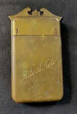 Vintage Superior Accessory Rite A Note Brass Paper Pad Holder w/PoP Up 