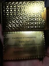 24k Gold Foiled Playing Cards With Coa.999% Pure picture