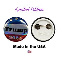 10pc Holo President Trump 2024 Button Pin Gift Set Police Vote America Patriot picture