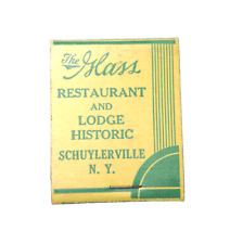 Vintage The Glass Restaurant and Lodge Schuylerville NY Matchbook Hot Cold Water picture
