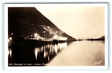 1939 Midnight In June Juneau Alaska Ships View RPPC Real Photo Posted picture