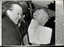 1950 Press Photo Andrei Vishinsky and Jacob Malik talk aboard Liberto in NY. picture