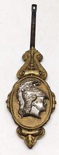 1800s Premium Clock Pendulum Original Antique Brass Part Roman Soldier RARE picture