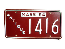 1964 Massachusetts Antique Vintage Car License plate in all original condition picture