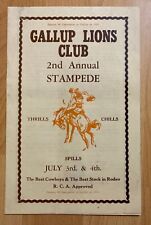 Vintage 1951 Gallup Lions Club Stampede Brochure 2nd Annual New Mexico Rodeo picture