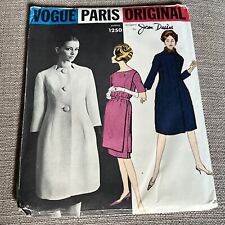 1960s VOGUE PARIS ORIGINAL Sewing Pattern JEAN DESSES UNCUT Dress Coat Sz 14= 6 picture