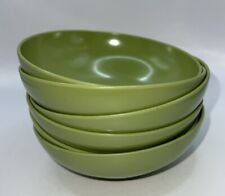 Vintage Dinnerware Avocado Green Melmac Cereal Bowls Set of 6 picture