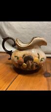 Arnels Mushroom Pitcher with Ice Lip Vintage 1977 Beige Brown Green picture
