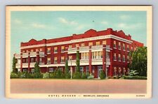 Brinkley AR-Arkansas, Hotel Rusher Advertising, Antique, Vintage c1945 Postcard picture