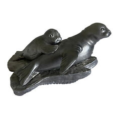 Seals Sculpture Michael Ricker Pewter Art Limited Edition Signed 159/850 Vintage picture