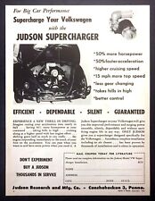 1956 VW Volkswagen Beetle photo with Judson Supercharger vintage print ad picture