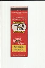 FLOYD WELLS CO. BENGAL RANGES ROYERSFORD PA. VINTAGE MATCHBOOK COVER picture