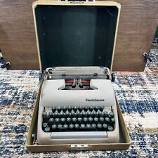 Vintage 1955 Smith Corona Sterling Typewriter & Tweed Case & Key picture