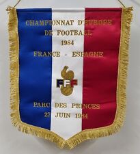 EURO 1984 Final France v Spain Embroidered Pennant Size  50cm x 42cm picture