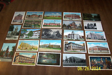 23 Illinois Postcard lot:  buildings, various cities.  Linen & Pre-Linen picture