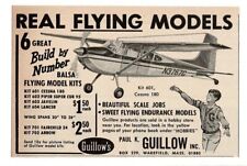 1968 GUILLOW Cessna 180 balsa flying model kit Wakefield MA Vintage Print Ad picture