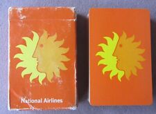 Vintage National Airlines Playing Cards 1 Deck * Logo Sun Burst Orange picture