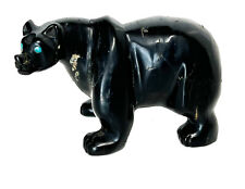 Pueblo Zuni Grizzly Bear Fetish hand carved from black Jet picture