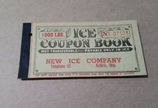 Antique Ice Coupon Book - New Ice Company Guthrie, OK - Full Book Mint Condition picture