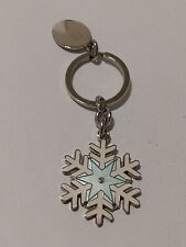 Sparkling Blue White Snowflake Keychain Charm Accessory picture