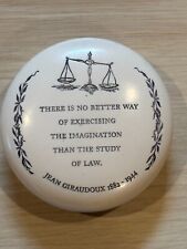 Study of Law SCRIMSHAW INSPIRED PAPERWEIGHT - LEGAL & LAWYER GIFTS picture