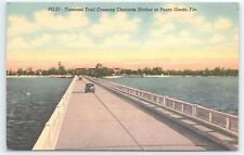 Postcard Tamiami Trail Crossing Charlotte Harbor at Punta Gorda Florida picture