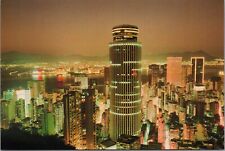 Hong Kong Wanchai Hopewell Centre Skyscraper Night China Vintage Postcard UNP picture