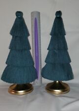 Target OpalHouse Teal Tassle Fringe Style Trees Christmas Decor 12