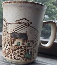 DUNOON CERAMICS SCOTLAND COUNTRYSIDE FARM WINDMILL CHICKENS MUG EXCELLENT picture