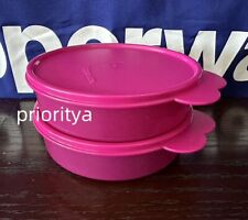 Tupperware Big Wonders Cereal Bowl 2 cup / 500ml Set of 2 Pink New picture