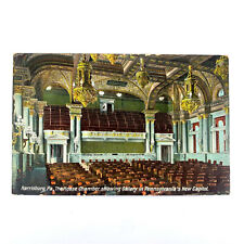 Postcard Pennsylvania Harrisburg PA House Chamber Capitol 1908 Posted Divided picture