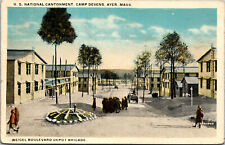 Vtg 1910s US National Army Cantonment Camp Devens Ayer Massachusetts MA Postcard picture