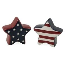 Patriotic 4th of July Table Décor Ceramic Salt & Pepper Shakers, Set of 2,  picture