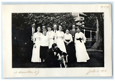 1915 Family with Dog Picture at Dunellen New Jersey NJ Unposted Photo picture