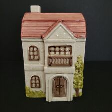 Vintage Otagiri Hand painted Cottage House Coin Bank 1980 picture