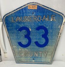 Authentic Retired Lauderdale County Alabama Road Street Sign 33.  24