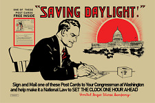 Saving Daylight Poster 1917 America United Cigars Congress United States USA picture