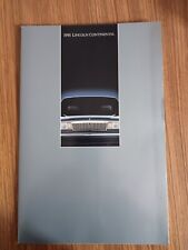 1991 Lincoln Continental Dealership Advertising Brochure picture