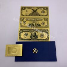3 pcs US 1899 Year Gold Banknote US 1 2 5 Dollar Card For Collection picture