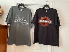 Lot of 2 Harley Davidson Men’s SS Tee Shirts Size 2XL Ocean City MD Woodstock NY picture