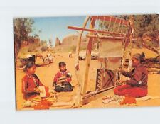 Postcard American Indian Weaving Landscape Scene USA picture