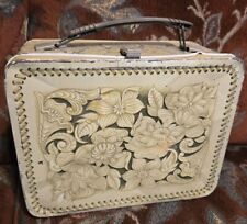 Vtg 1977 Saddle Bag and Horse Lunchbox (No Thermos) Tooled Leather Motif Western picture