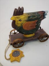 Country Rooster Pull Rustic Look Decor picture