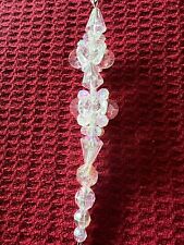 Vintage Hand Crafted Iridescent Acrylic Icicle Ornament picture