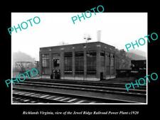 OLD 8x6 HISTORIC PHOTO OF RICHLANDS VIRGINIA THE RAILROAD POWER PLANT c1920 picture