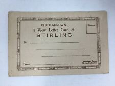 Vintage Photo-Brown 5 View Letter Card of Stirling Castle Scotland Envelope picture
