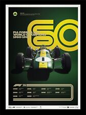 1960s FIA Formula 1 Champions Lotus 25 Jim Clark Art Print Poster LtdEd picture