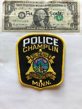 Champlin Minnesota Police Patch  Un-sewn great condition picture