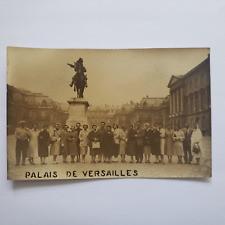 Palace Of Versailles France Group Photo Statue - Unposted Postcard picture