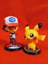 Pokemon Mini Figure used 2 Ichiban kuji Pikachu Satoshi figures picture
